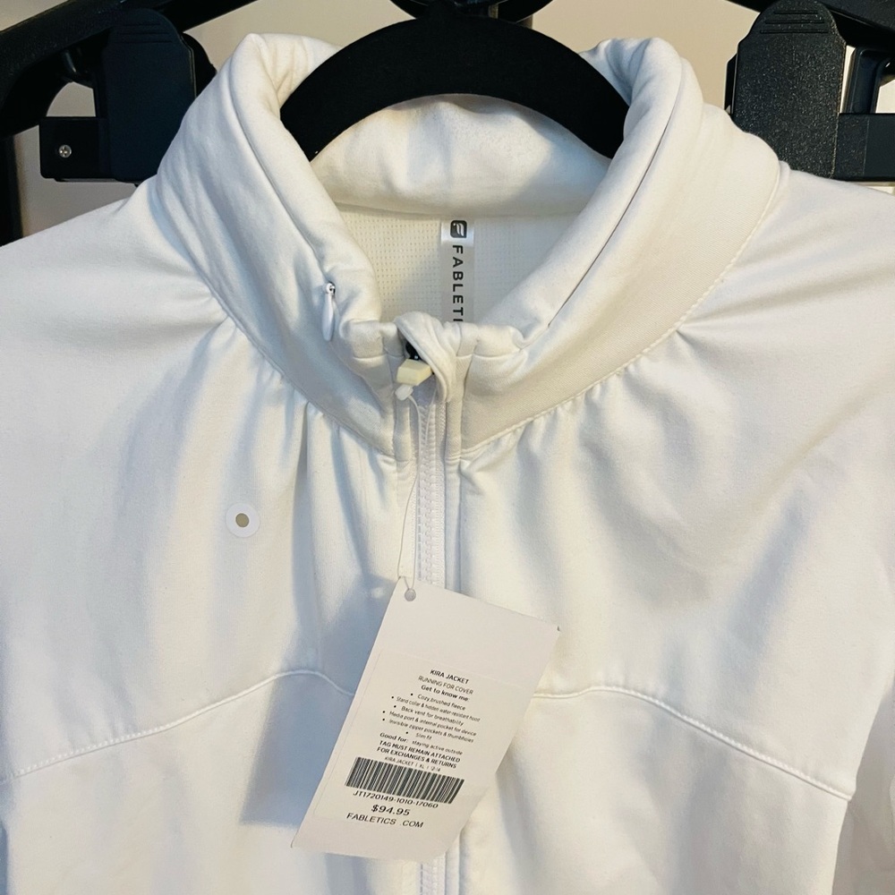 Fabletics Kira White Zip-Up Jacket - Picture 4 of 5